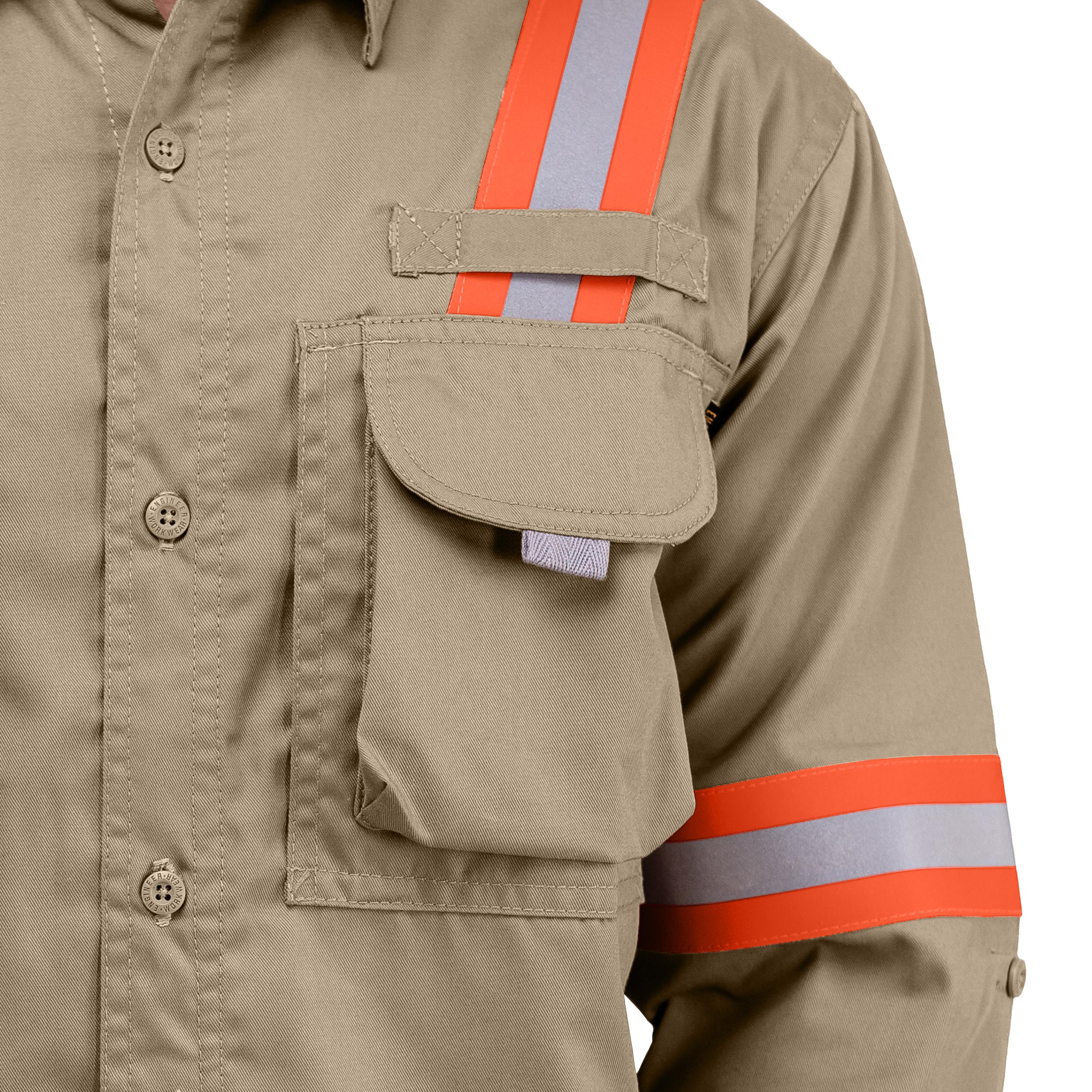 LOGGING KHAKI - Safety Reflector Fieldshirt