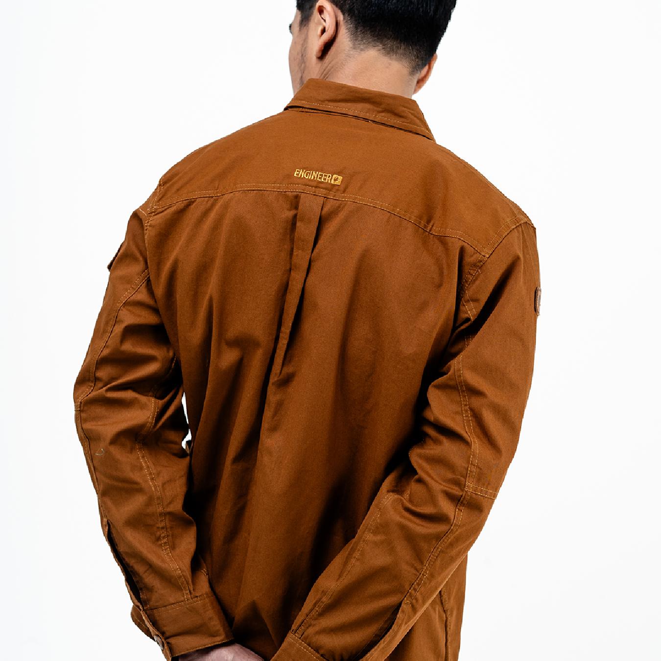 TRACTOR BROWN - Casual Canvas Workshirt