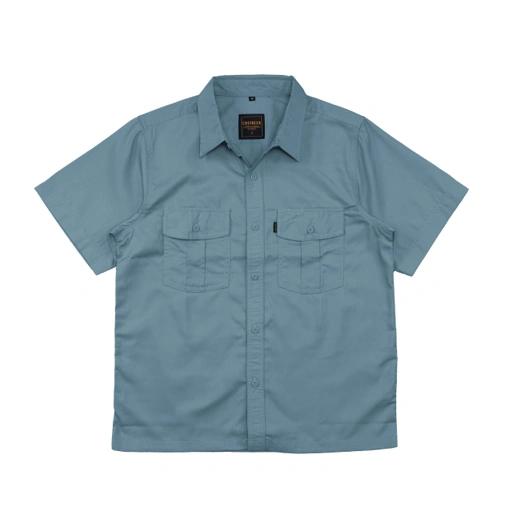 Image of BASIC PEACOCK BLUE - Workshirt Basic Regular Short Sleeve