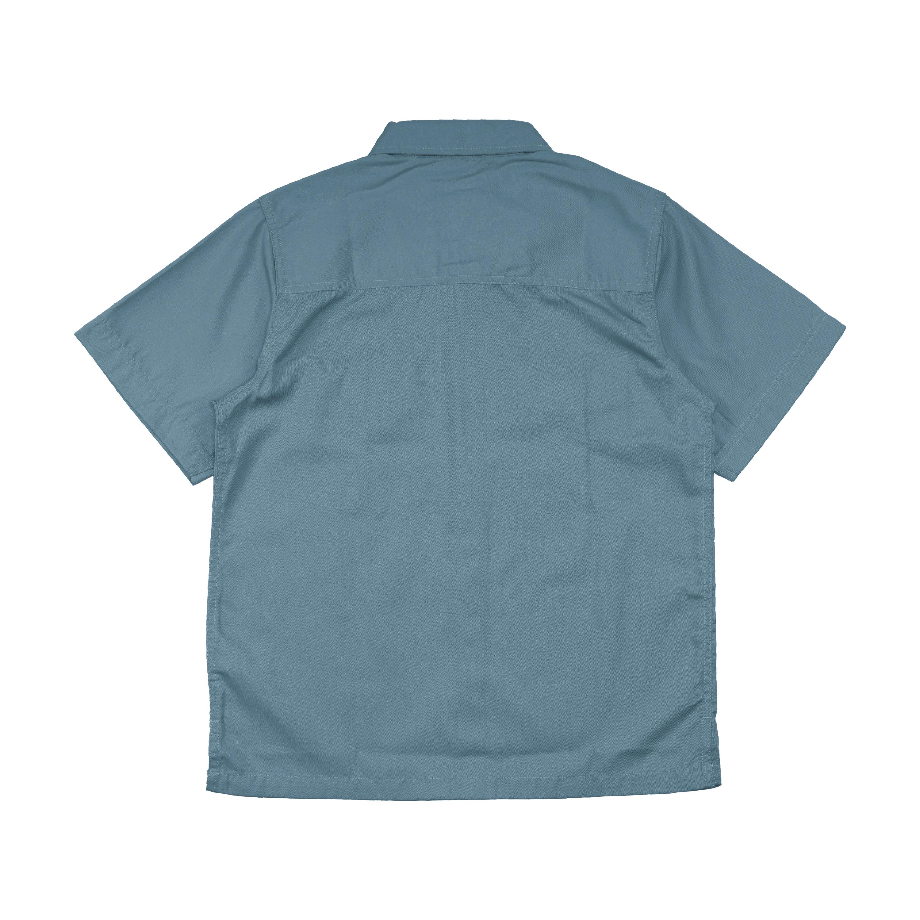 BASIC PEACOCK BLUE - Workshirt Basic Regular Short Sleeve