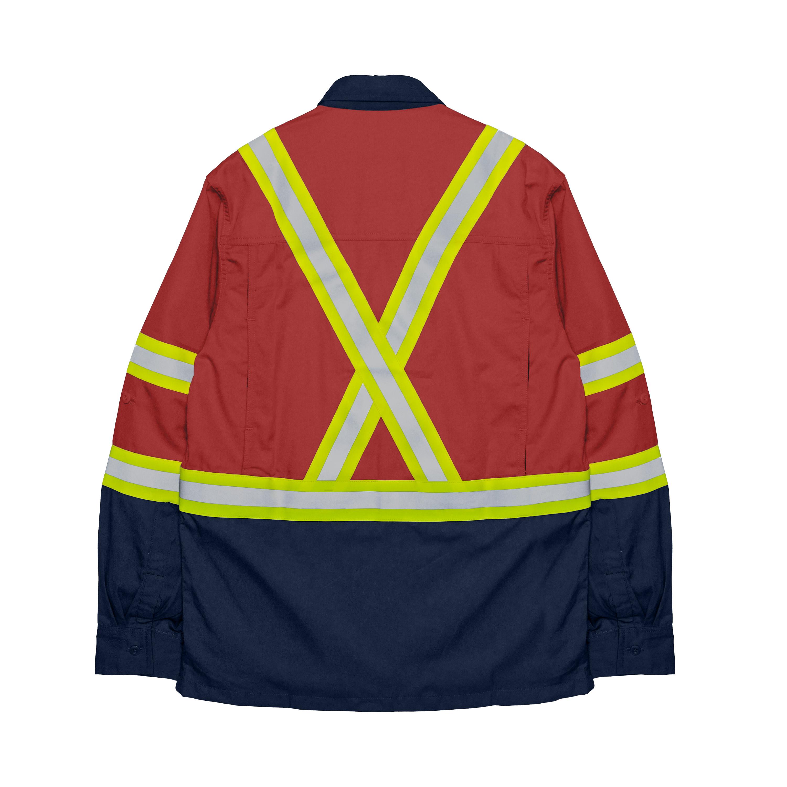 CASTER RED NAVY - Safety Fieldshirt Hi-Vis Series