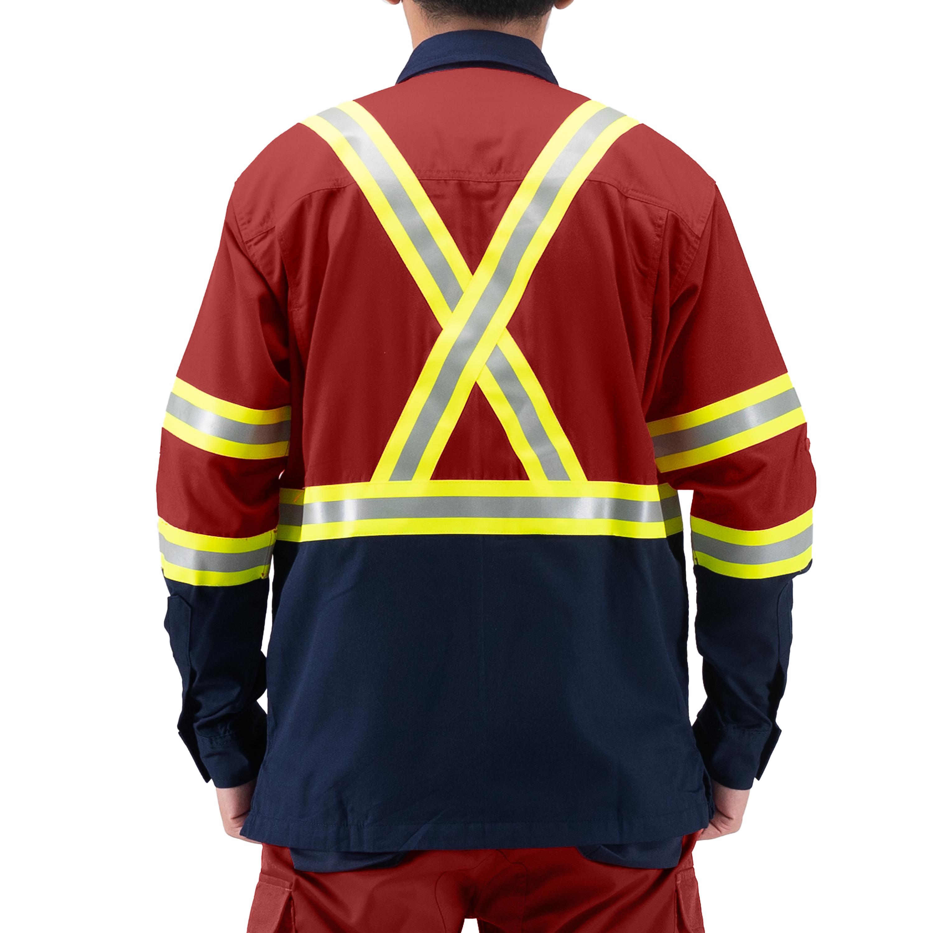 CASTER RED NAVY - Safety Fieldshirt Hi-Vis Series