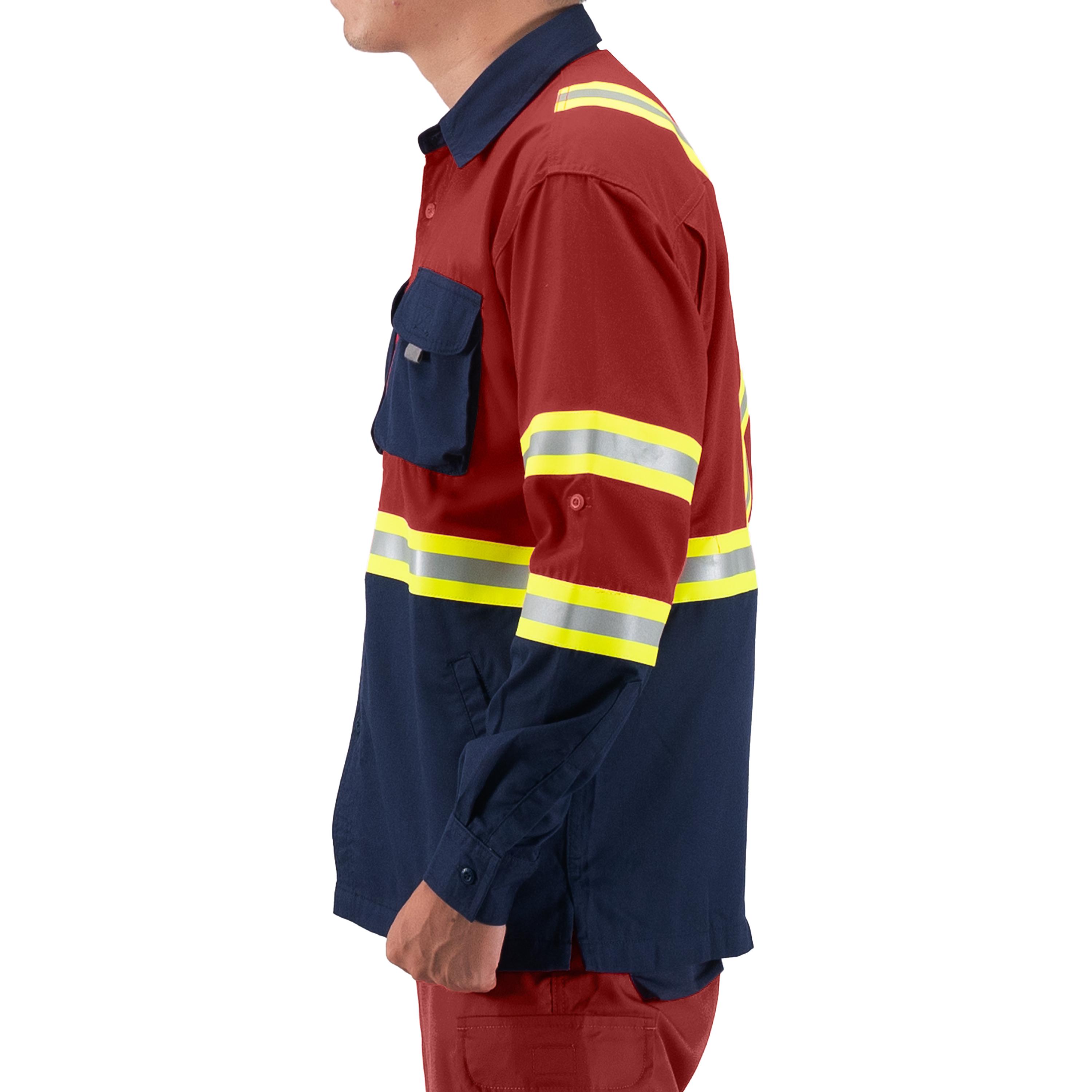 CASTER RED NAVY - Safety Fieldshirt Hi-Vis Series