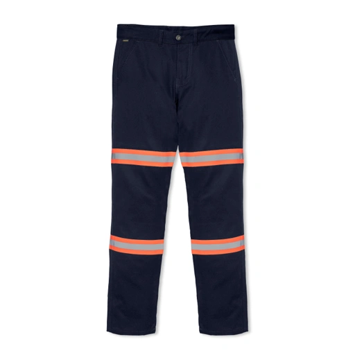 HASLETT NAVY ORANGE - Reflector Chinos Workpants Hi-Vis Series