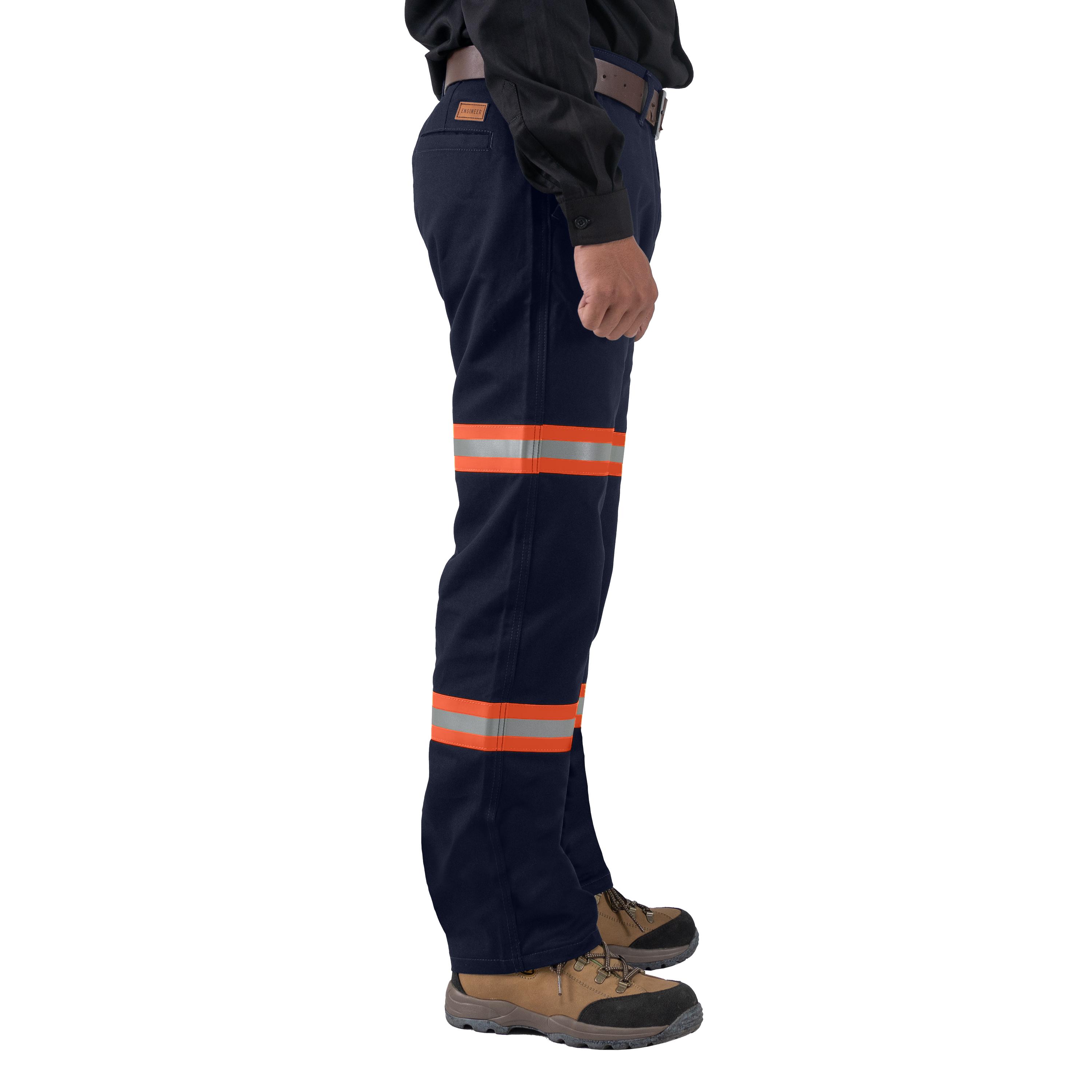 HASLETT NAVY ORANGE - Reflector Chinos Workpants Hi-Vis Series