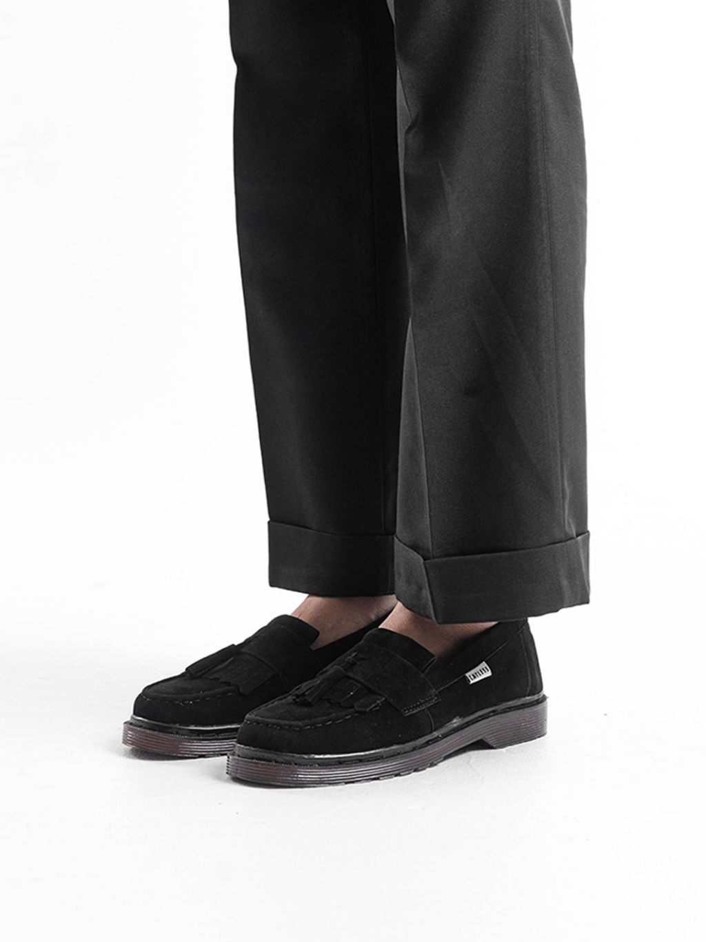 Sepatu Catless Suede Berlin Hitam - Sepatu Slip On Pria Loafers Boots Suede
