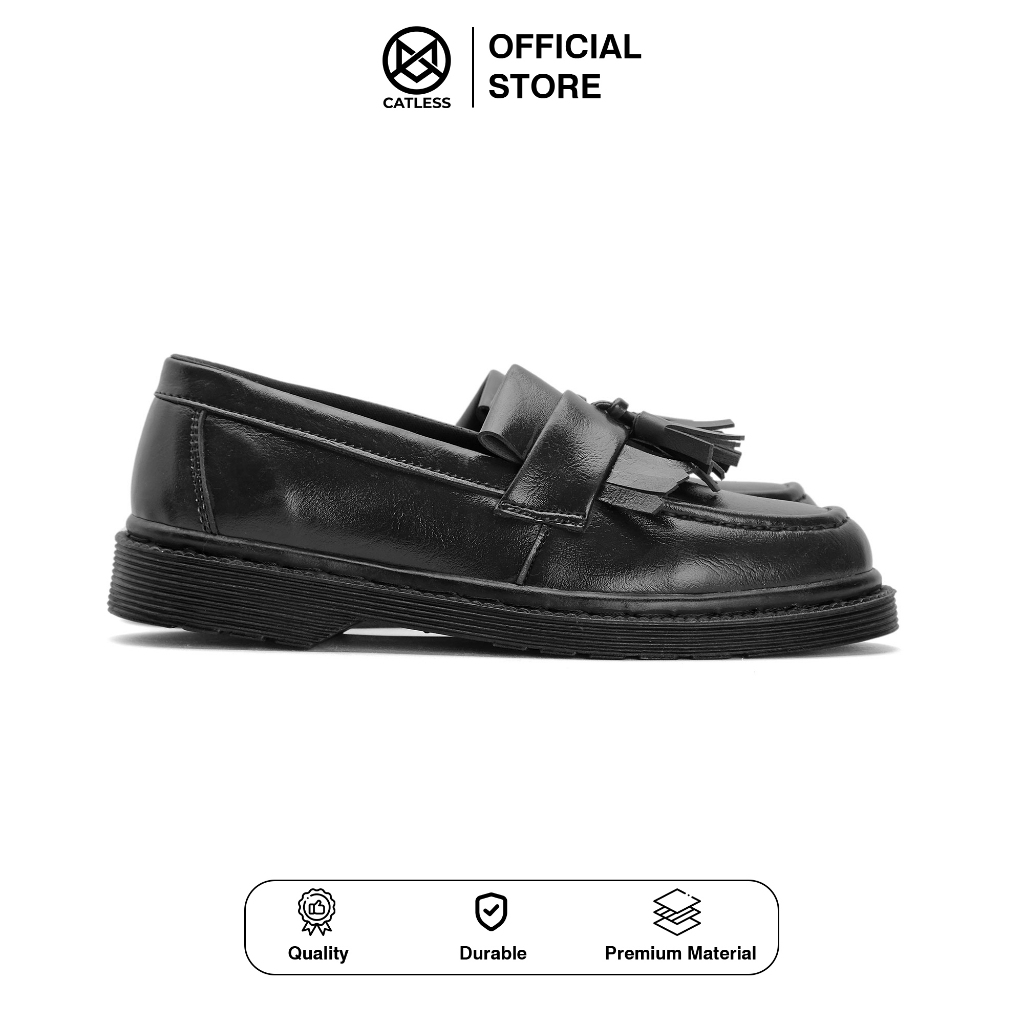 CATLESS - Sepatu loafers pria dan wanita casual kets semi formal leather unisex