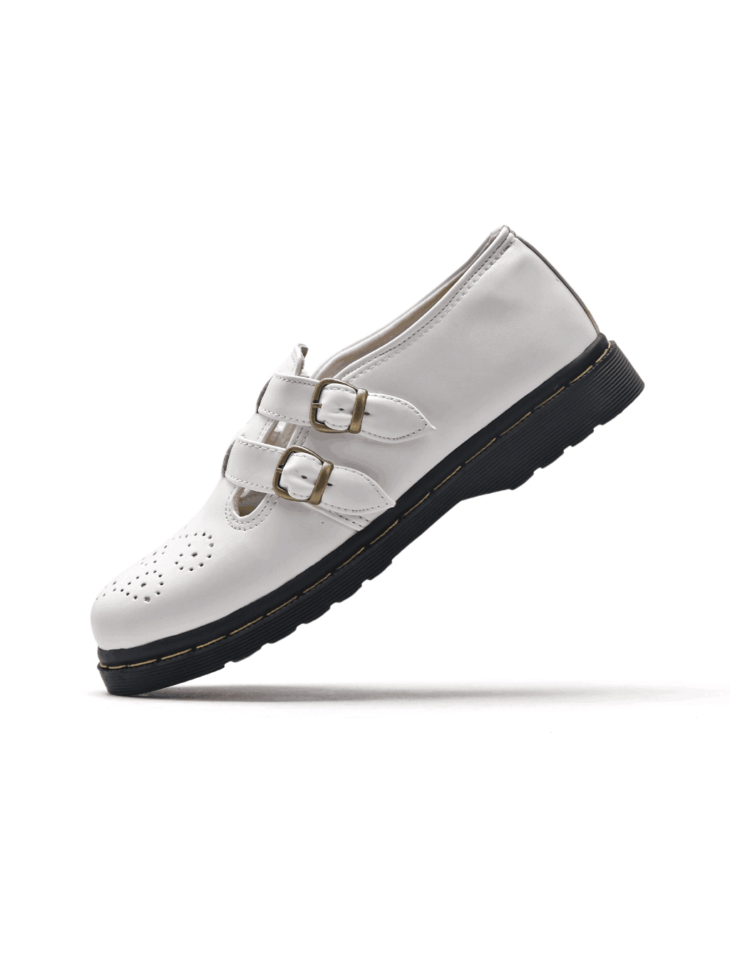 Sepatu Catless Valencia White - Sepatu Slip On Loafers Boots Kulit Wanita