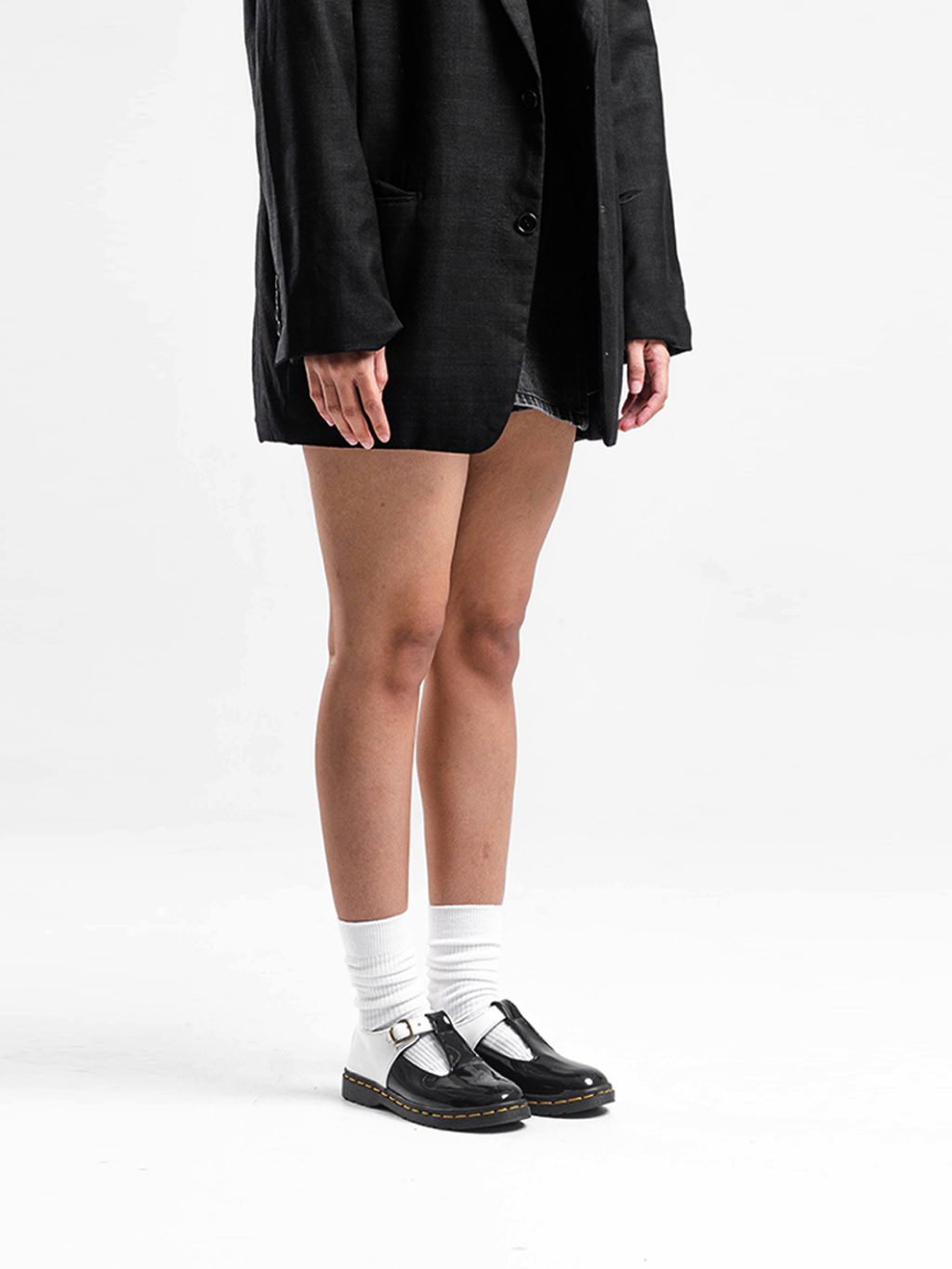 Sepatu Catless Valetta Black White - Sepatu Slip On Loafers Boots Kulit Wanita