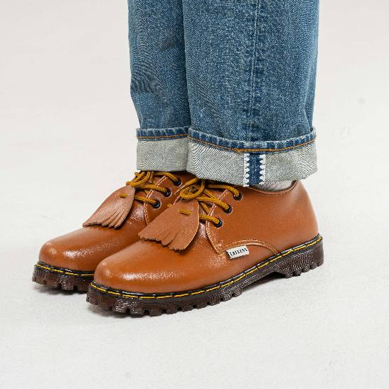 Sepatu Catless Ohio Tan - oxford casual formal Loafers Boots Kulit