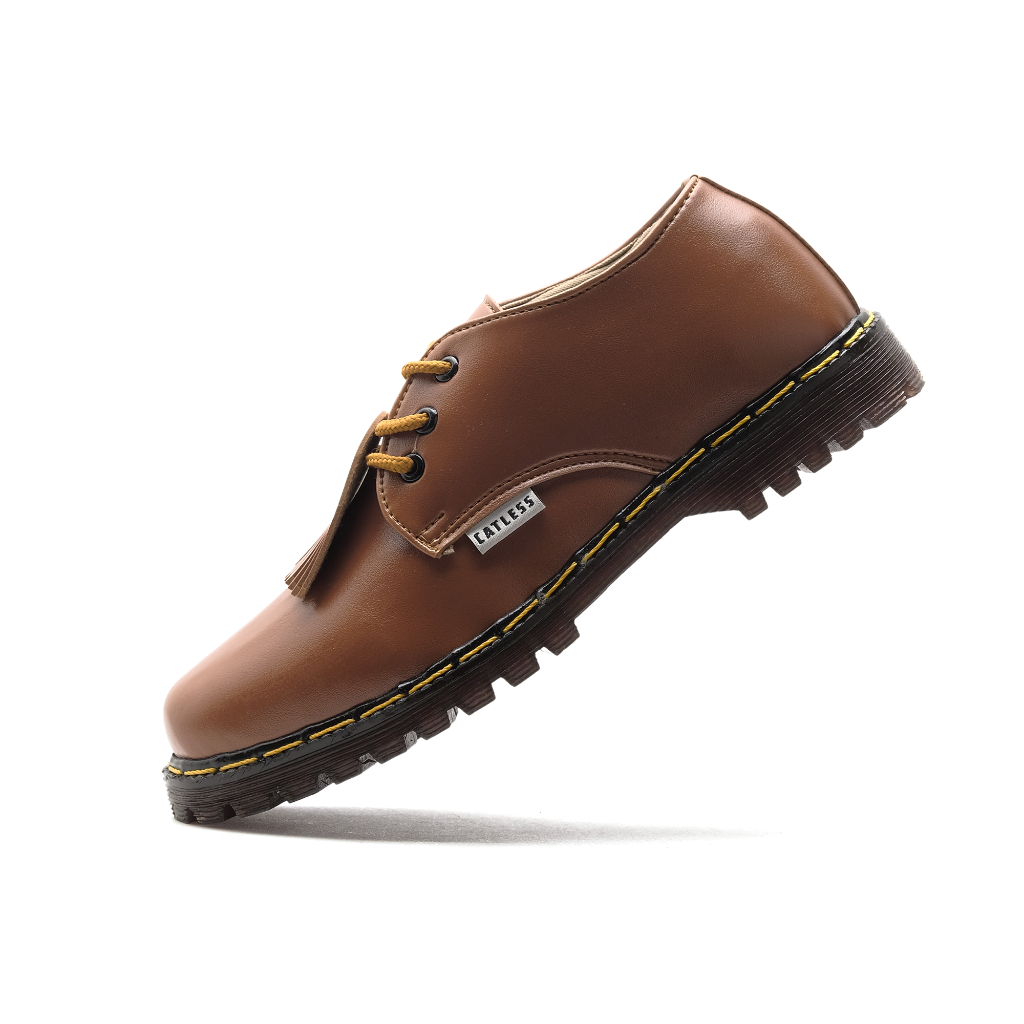 Sepatu Catless Ohio Tan - oxford casual formal Loafers Boots Kulit