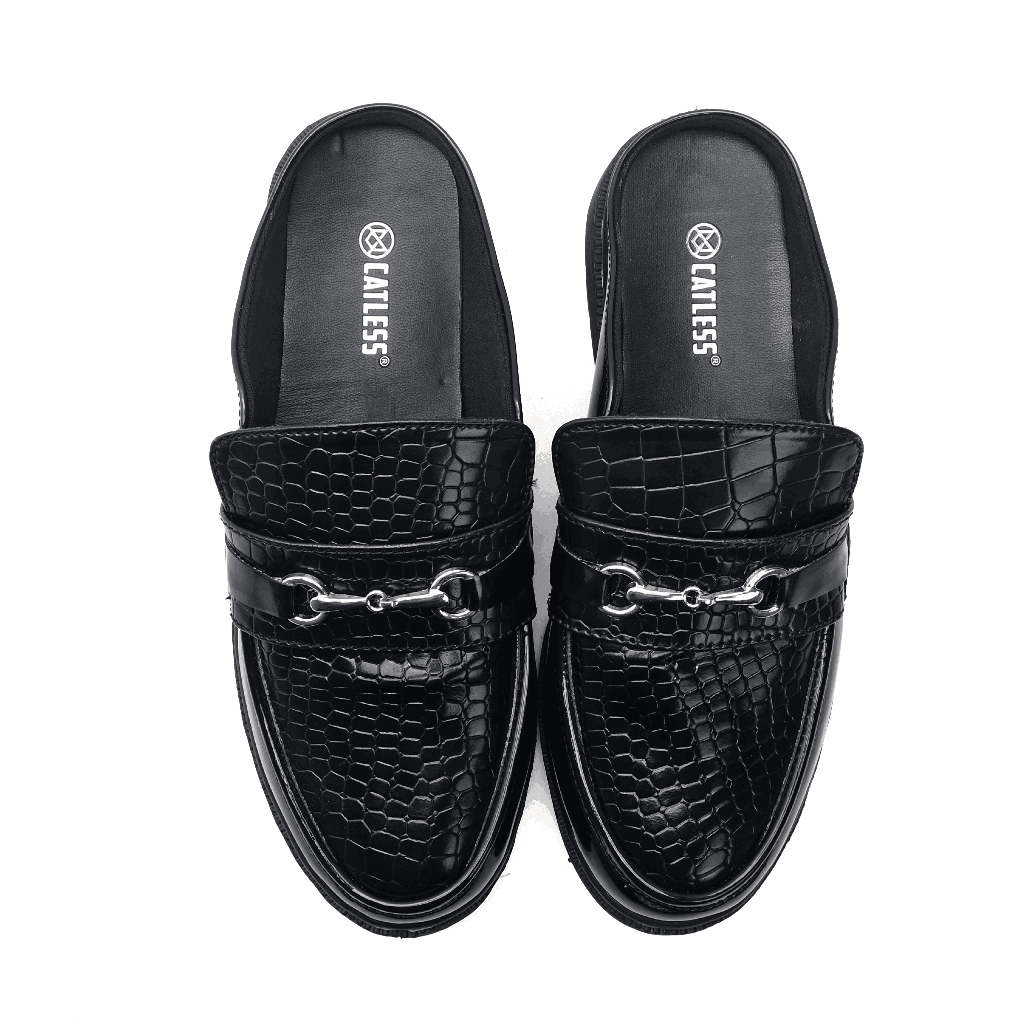 Catless Dark Late - Sandal Slip On Loafers Boots Kulit Wanita