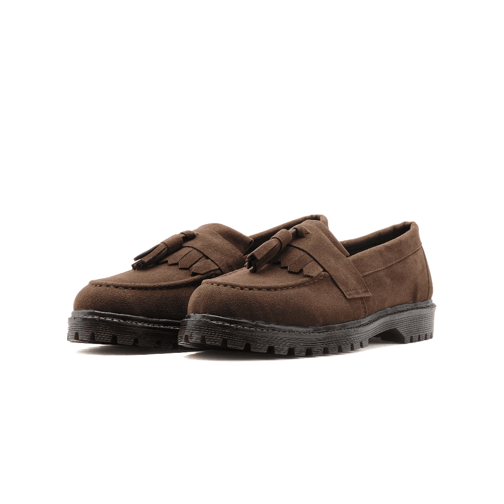 Sepatu Catless Suede Berlin Brown - Sepatu Slip On Pria Loafers Boots Suede