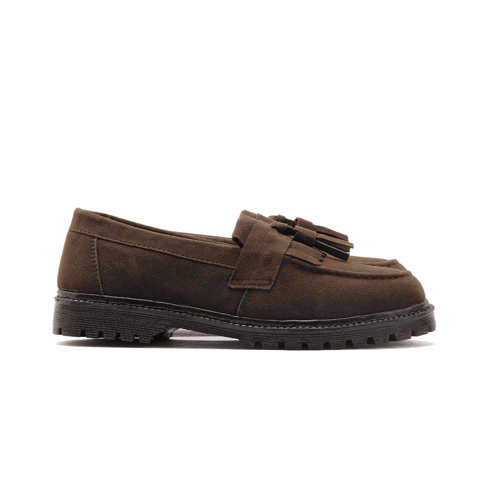 Sepatu Catless Suede Berlin Brown - Sepatu Slip On Pria Loafers Boots Suede