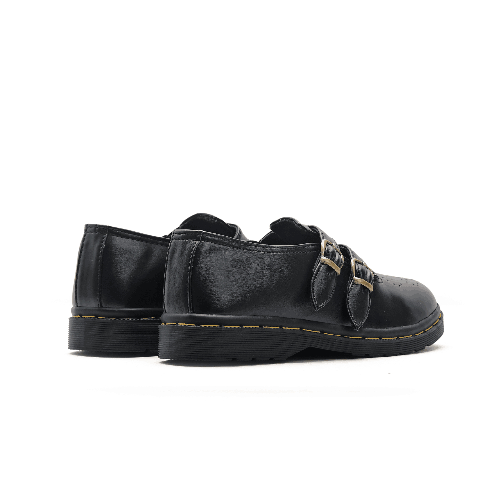 Sepatu Catless Valencia Black - Sepatu Slip On Loafers Boots Kulit Wanita
