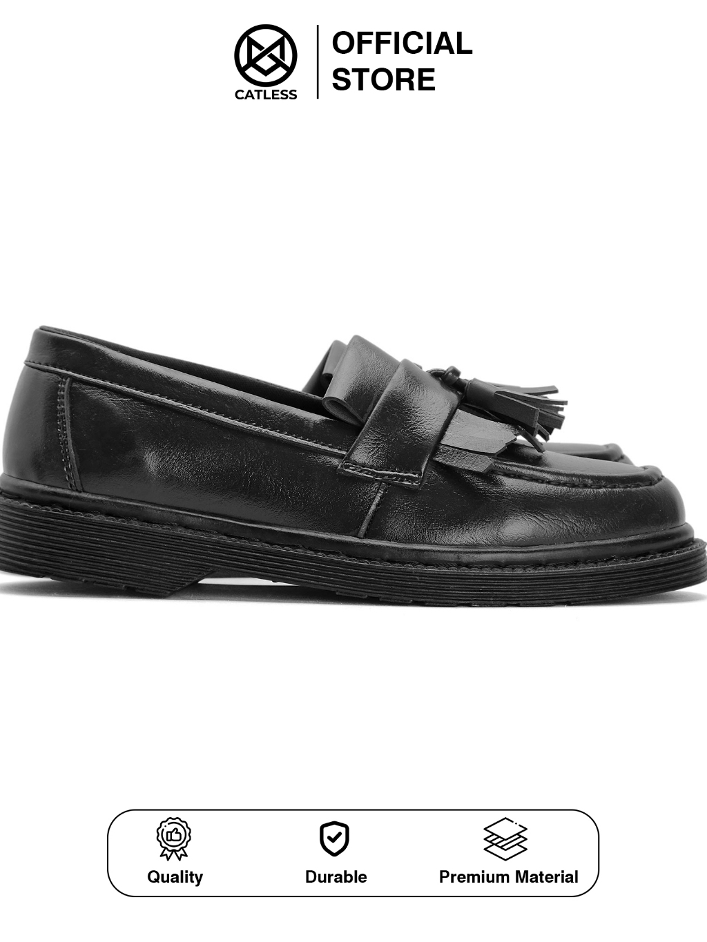 Sepatu Catless Berlin Brown - Sepatu Slip On Loafers Boots Kulit