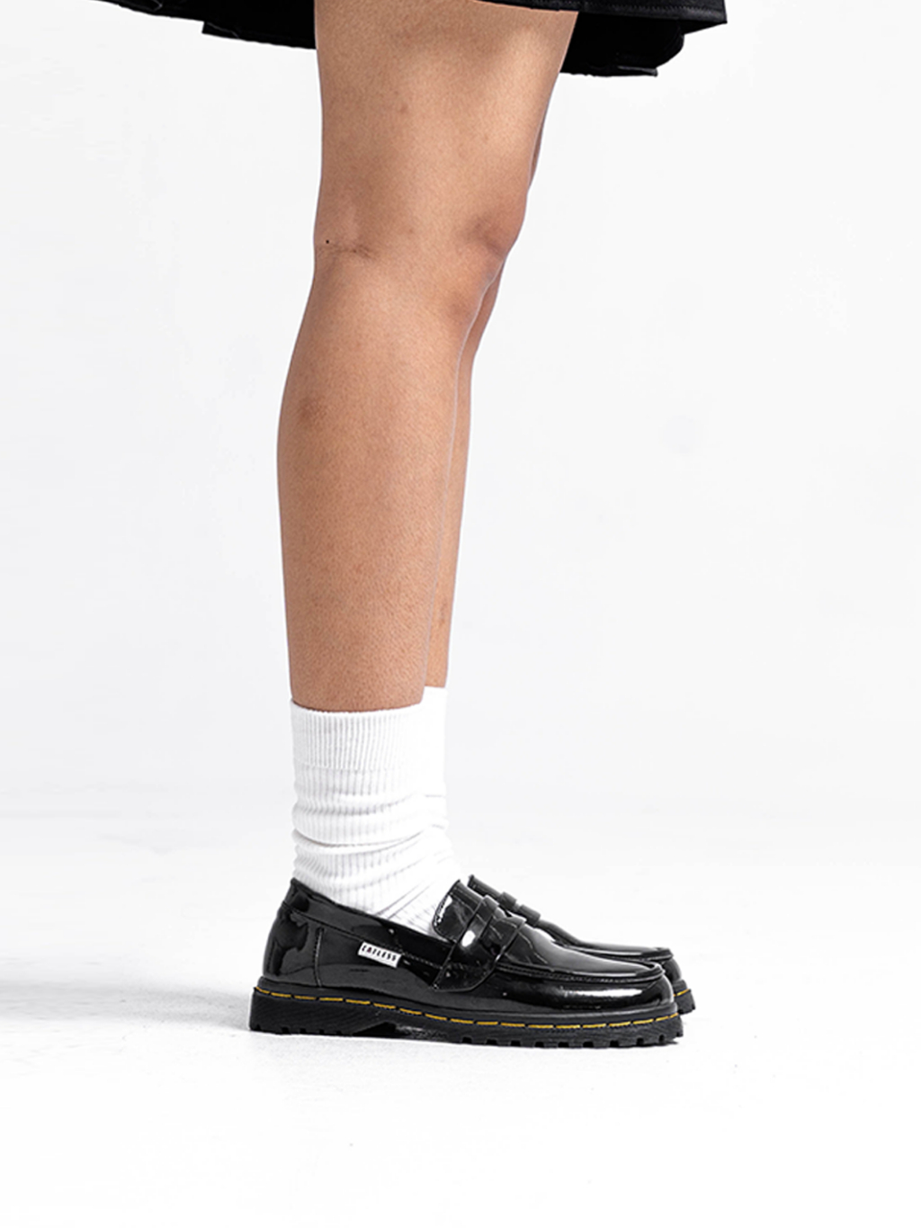 Sepatu Catless Andora Hitam - Sepatu Slip On Loafers Boots Kulit Wanita