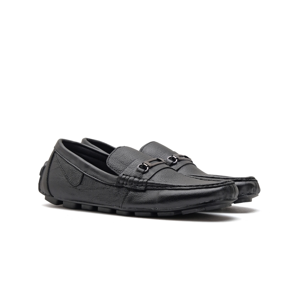 Catless Sepatu Mocassin Pria Amon Hitam | Sepatu Formal Casual Slip On pria Hitam