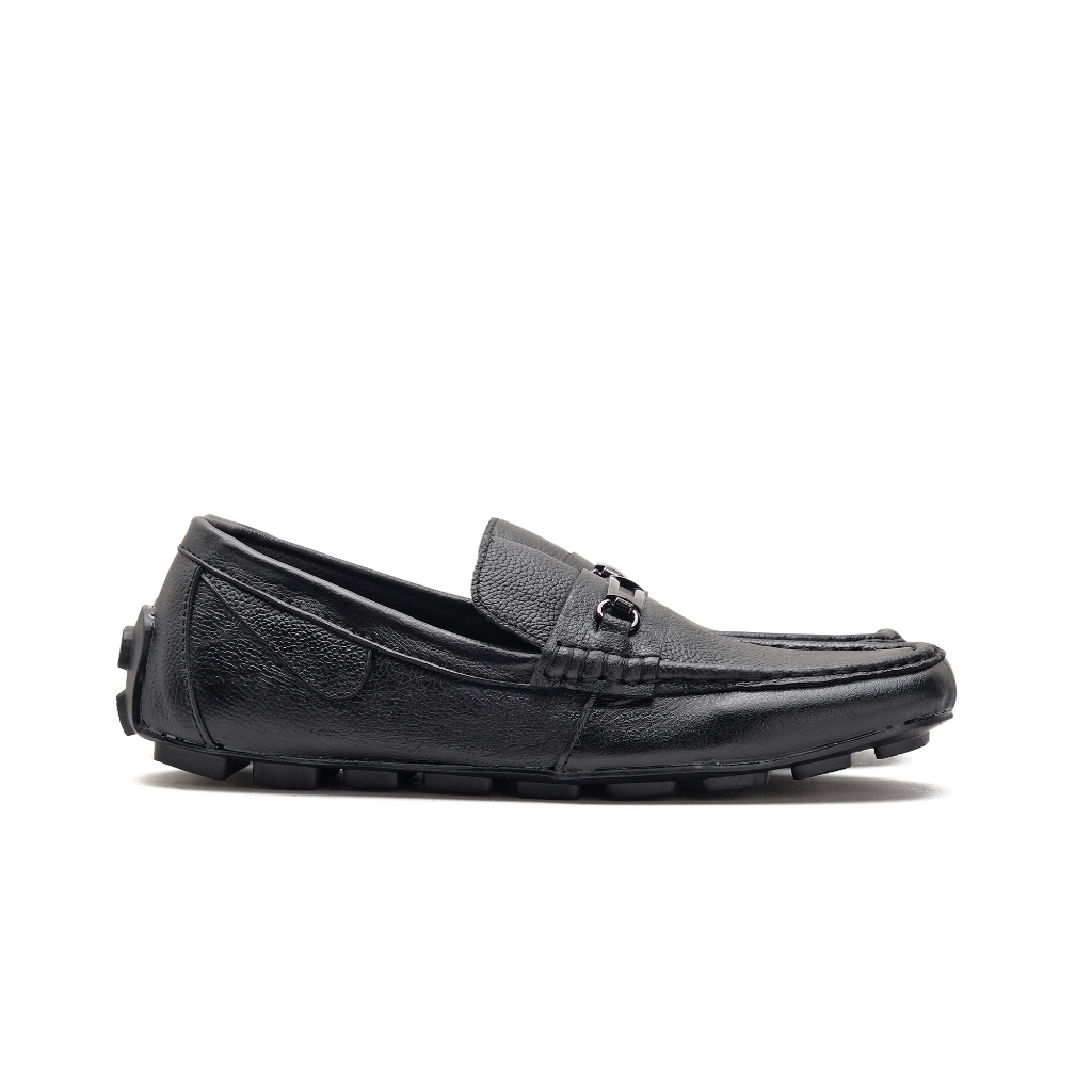 Catless Sepatu Mocassin Pria Amon Hitam | Sepatu Formal Casual Slip On pria Hitam