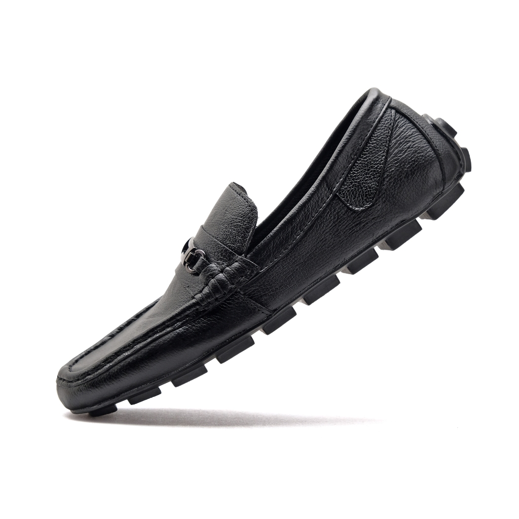 Catless Sepatu Mocassin Pria Amon Hitam | Sepatu Formal Casual Slip On pria Hitam