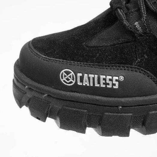 Catless Sepatu boots Safety Pria Everest Hitam - Sepatu Outdoor Gunung Pria Dengan Ujung Besi