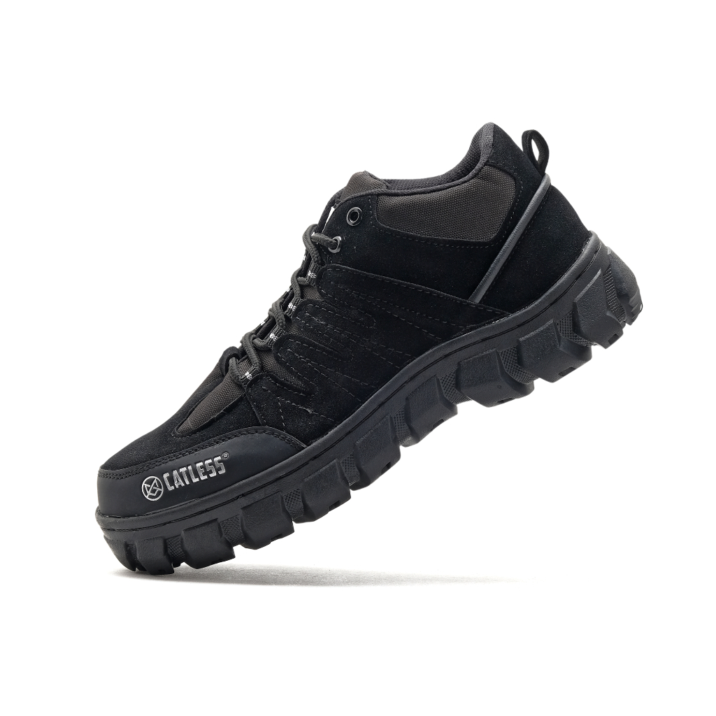 Catless Sepatu boots Safety Pria Everest Hitam - Sepatu Outdoor Gunung Pria Dengan Ujung Besi