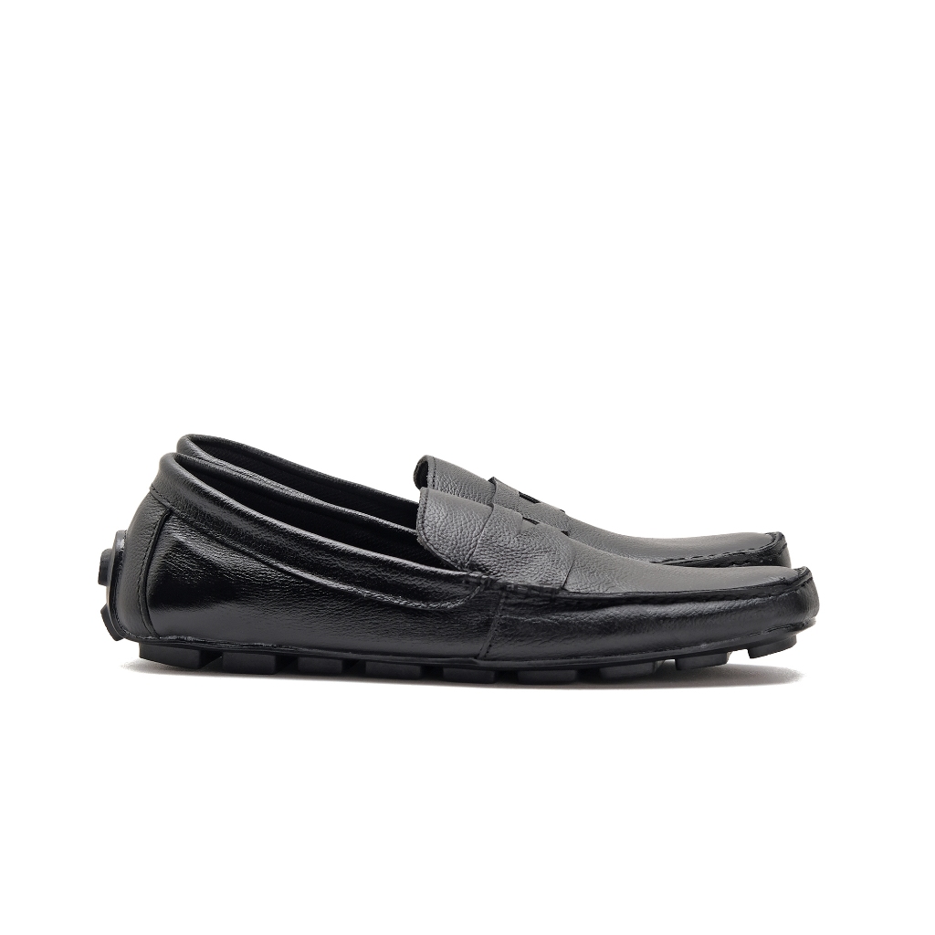 Catless Sepatu Mocassin Pria Neil Hitam | Sepatu Formal Casual Slip On pria Hitam
