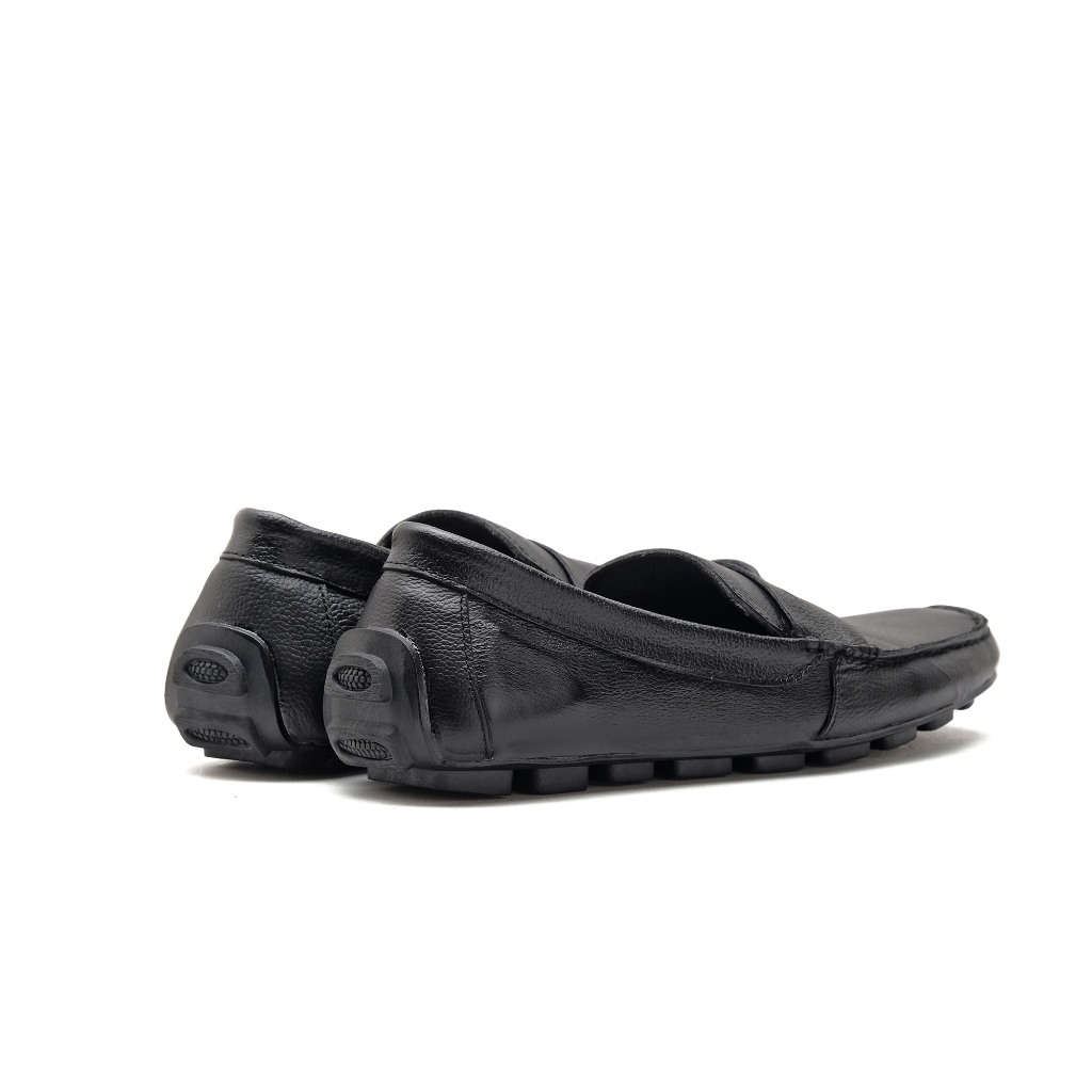 Catless Sepatu Mocassin Pria Neil Hitam | Sepatu Formal Casual Slip On pria Hitam