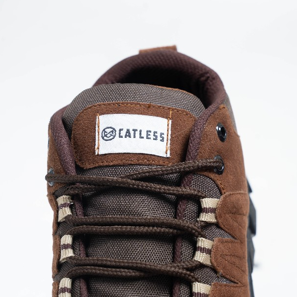 Catless Sepatu boots Safety Pria Everest Brown - Sepatu Outdoor Gunung Pria Dengan Ujung Besi