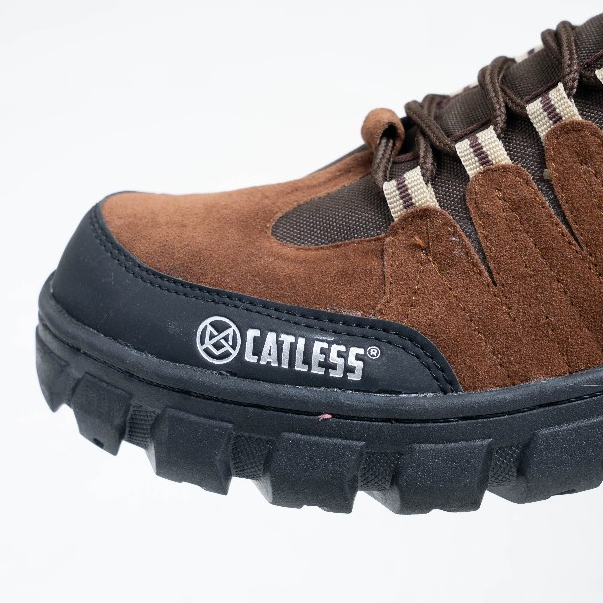 Catless Sepatu boots Safety Pria Everest Brown - Sepatu Outdoor Gunung Pria Dengan Ujung Besi