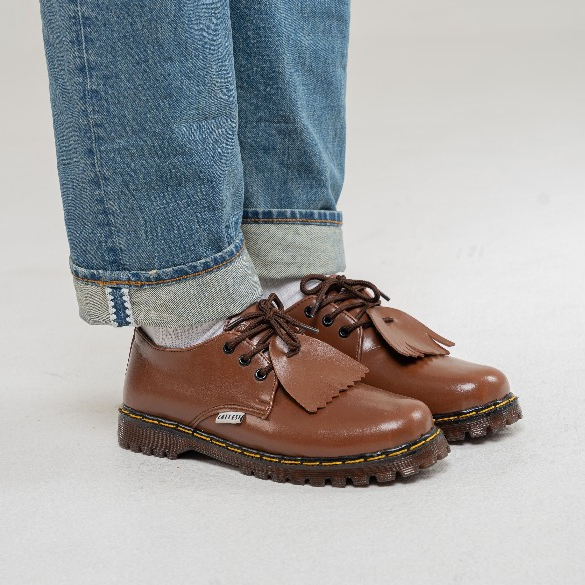 Sepatu Catless Ohio Brown - Sepatu pria oxford Loafers Boots Kulit formal kerja casual