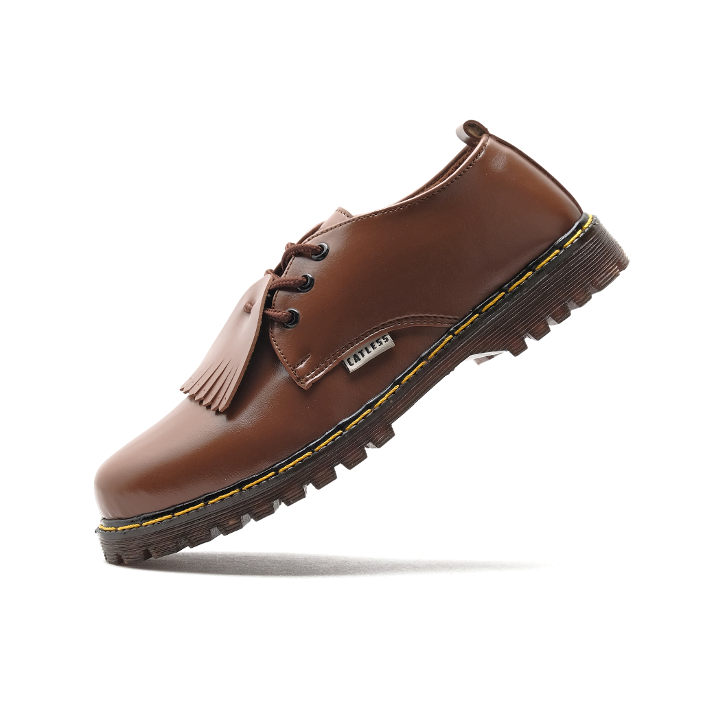 Sepatu Catless Ohio Brown - Sepatu pria oxford Loafers Boots Kulit formal kerja casual