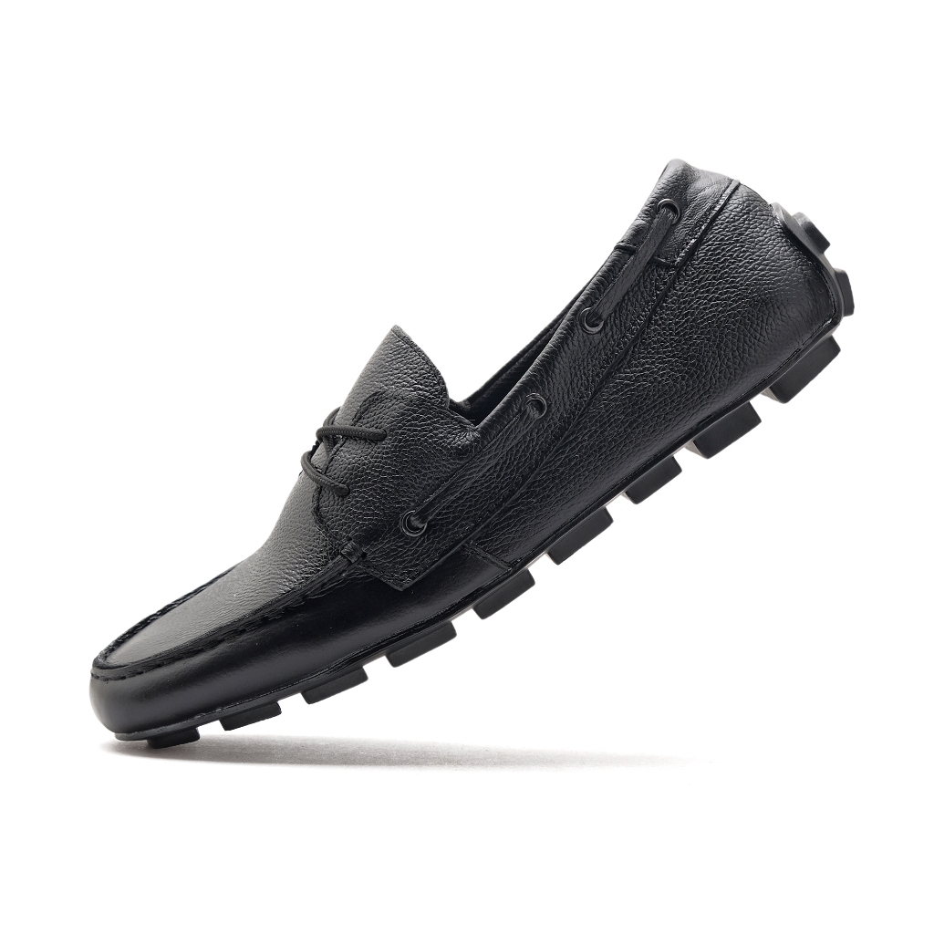 Catless Sepatu Mocassin Pria Walters Hitam | Sepatu Formal Casual Slip On pria Hitam