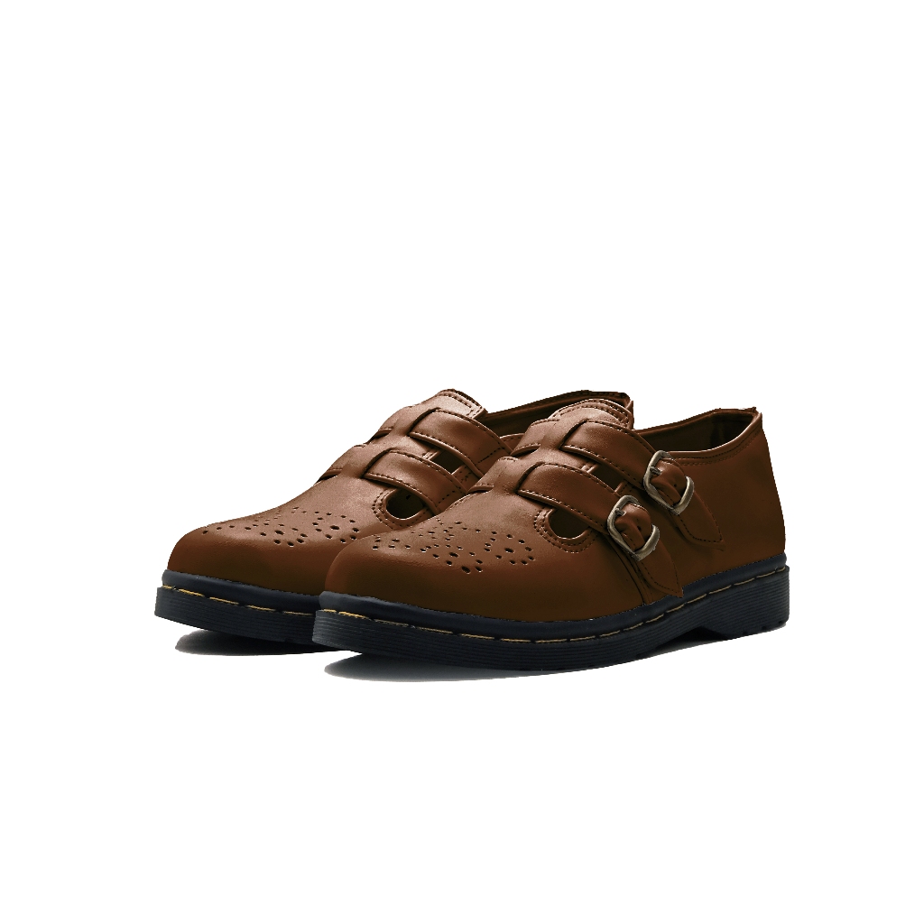 Sepatu Catless Valencia Brown - Sepatu Slip On Loafers Boots Kulit Wanita