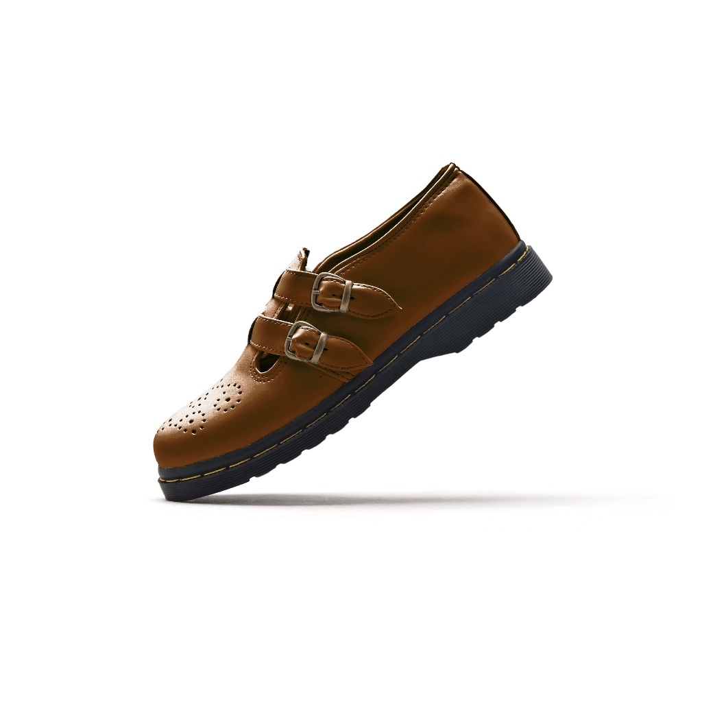 Sepatu Catless Valencia Brown - Sepatu Slip On Loafers Boots Kulit Wanita