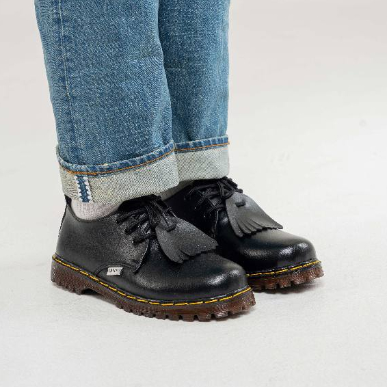 Catless Ohio Hitam - Sepatu pria oxford casual formal kerja Loafers Boots Kulit