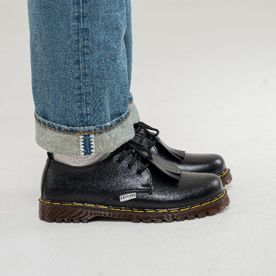 Catless Ohio Hitam - Sepatu pria oxford casual formal kerja Loafers Boots Kulit