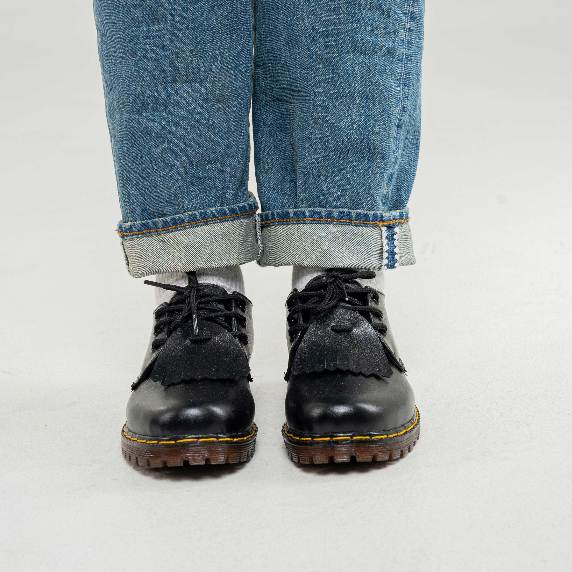 Catless Ohio Hitam - Sepatu pria oxford casual formal kerja Loafers Boots Kulit