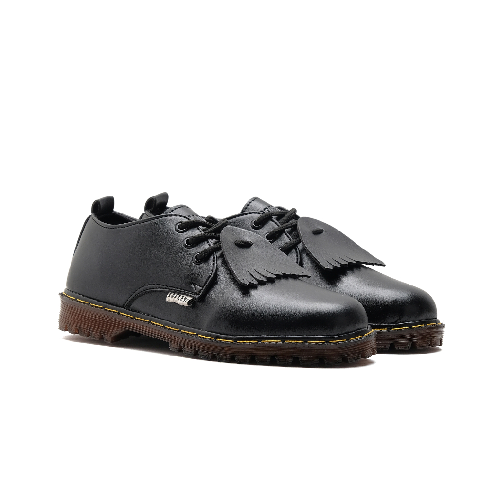 Catless Ohio Hitam - Sepatu pria oxford casual formal kerja Loafers Boots Kulit