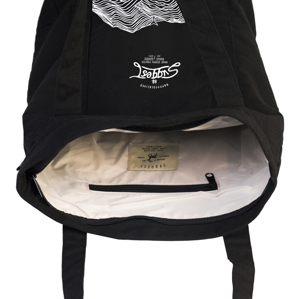 Svggest Tote bag Mountain - Black