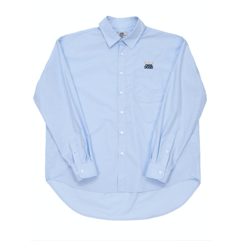 ROOMDOSIS Oversize Star Shirts - Sky Blue