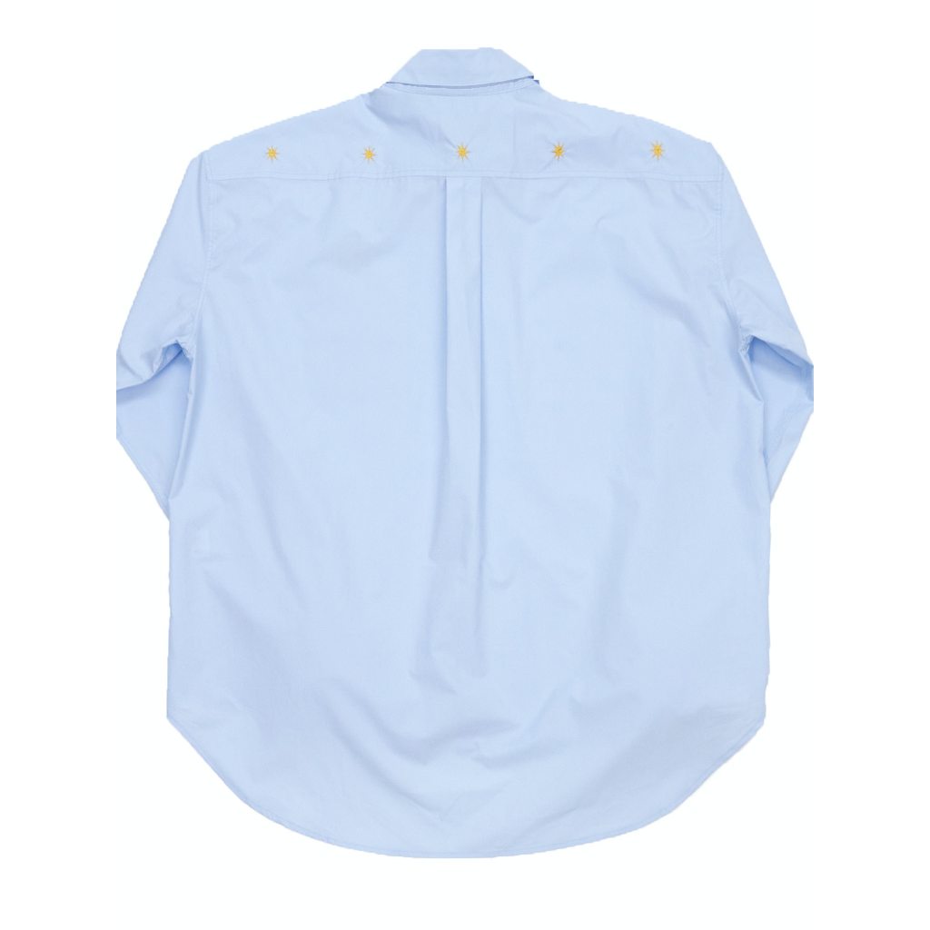 ROOMDOSIS Oversize Star Shirts - Sky Blue