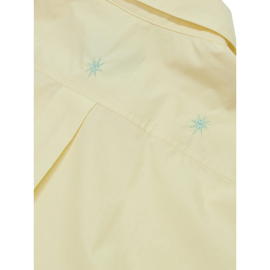ROOMDOSIS  Oversize Star Shirts - Light Yellow
