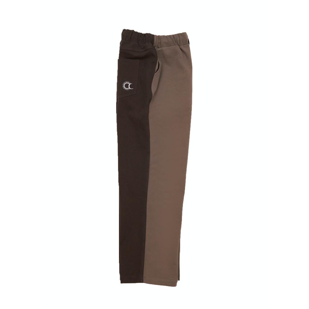 ROOMDOSIS Twotone Combi Pants - Brown