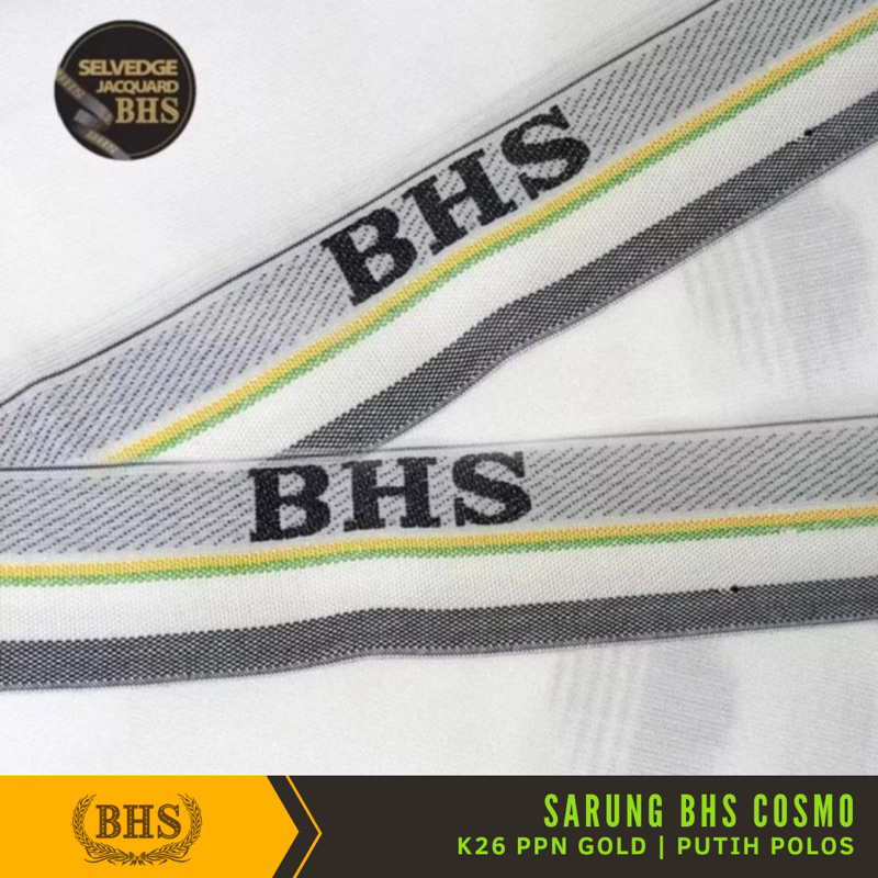 [Garansi Original] 10 Pcs Sarung BHS Cosmo Gold K26 PPN Polos Putih Bahan Viscose Blend Halus dan lembut