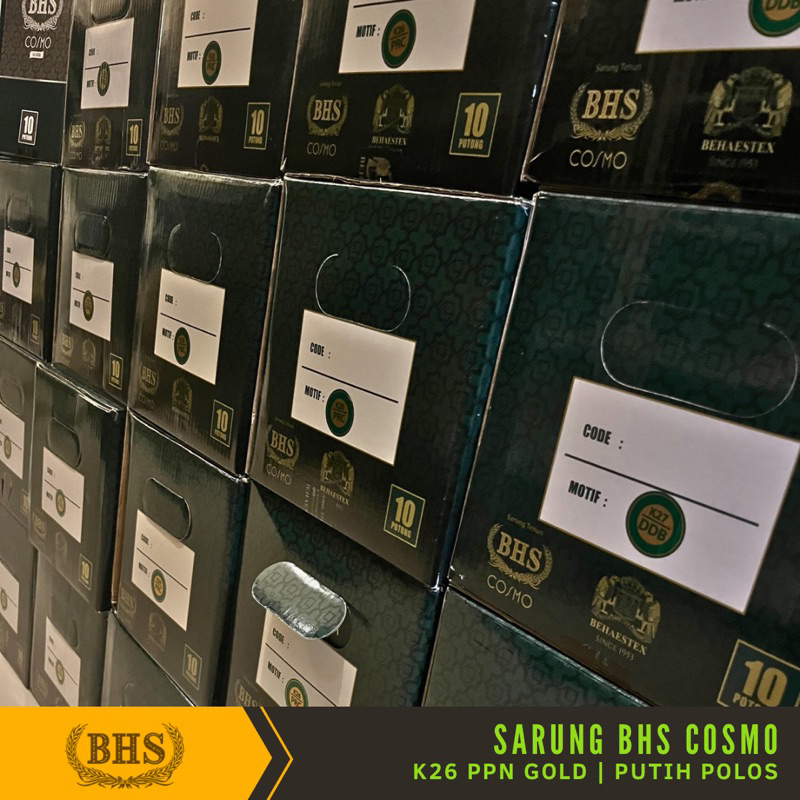 [Garansi Original] 10 Pcs Sarung BHS Cosmo Gold K26 PPN Polos Putih Bahan Viscose Blend Halus dan lembut
