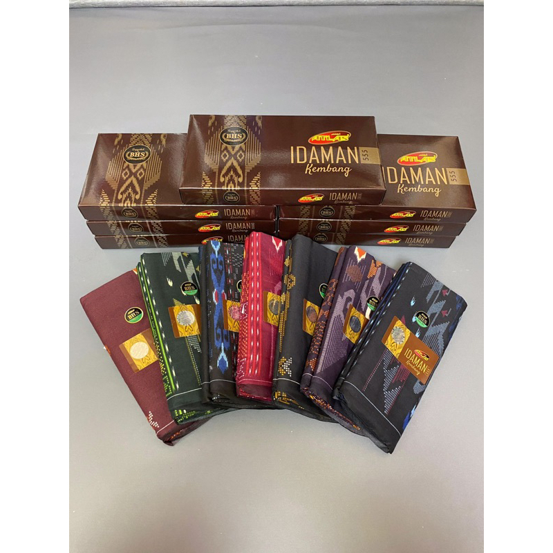 10 Pcs Grosir Sarung Atlas Idaman Kembang 555 Bahan Katun Rayon Halus dan Lembut [Garansi Original]