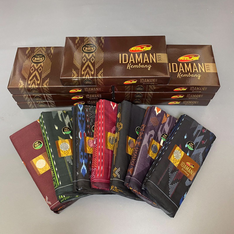 10 Pcs Grosir Sarung Atlas Idaman Kembang 555 Bahan Katun Rayon Halus dan Lembut [Garansi Original]