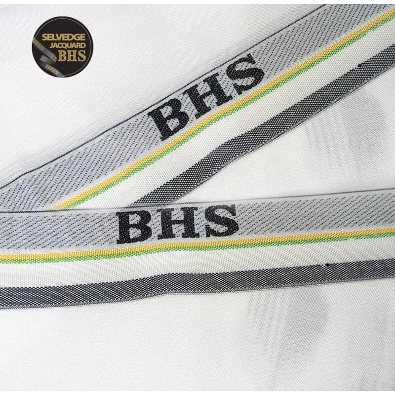 [Garansi Original] Sarung BHS Cosmo PPN Silver Motif K26 Warna Putih Polos Tumpal Kembang SELVEDGE JACQUARD