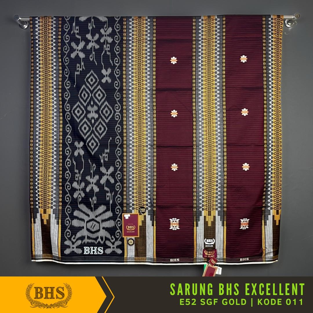 Sarung BHS Excellent Gold Motif E52 SGF - Sarung BHS Excellent Songket Fantasi Gold